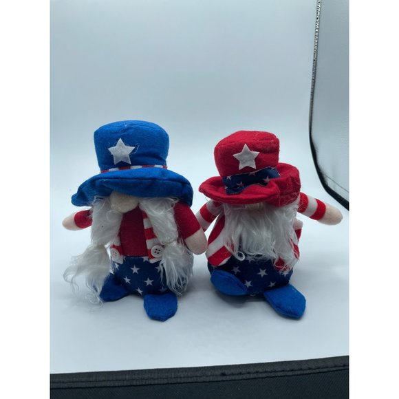 Patriotic Veterans Day Tomte Gnome Decorations Handmade Stars Plush Doll - Picture 1 of 5